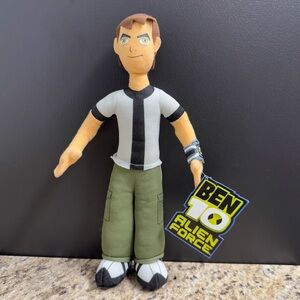 2009 Ben 10 Alien Force NOS 14" Ben Plush Toy Cartoon Network NWT Rare